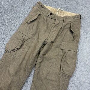 Vintage‎ Wool Cargo Pants Mens 34x31 GD Bucking-Alsfeld German Army Baggy 1950's